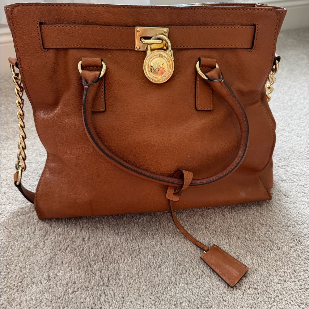 Michael Kors Brown Leather Tote Bag